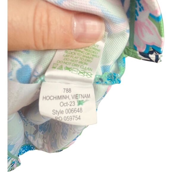 Lilly Pulitzer Luxletic Frida Scallop Polo Spearmint Golf Till You Drop - Picture 12 of 13